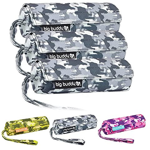 big buddy® Futterdummy für Hunde | Apportierbeutel, Futterbeutel, Hundetraining, Agility Training, Hundeerziehung, Dummy für leckerlies - extrem strapazierfähig (3X Bulli Grau)