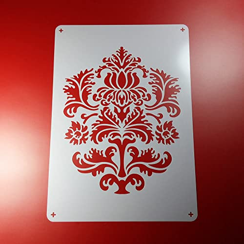 Schablone Damask Barock Muster Ornament Akanthus - BD47