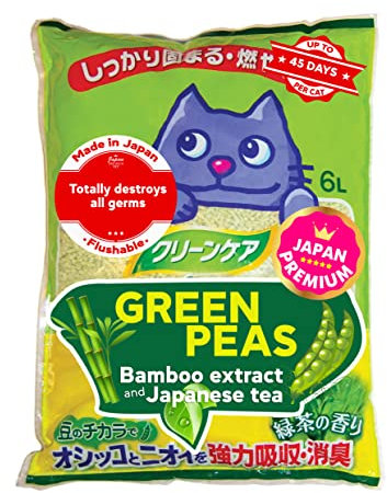 Japan Premium Pet Pelleted Cat Litter, 7L, 6L,7 litres (Katzenstreufüller mit grünen Erbsen)