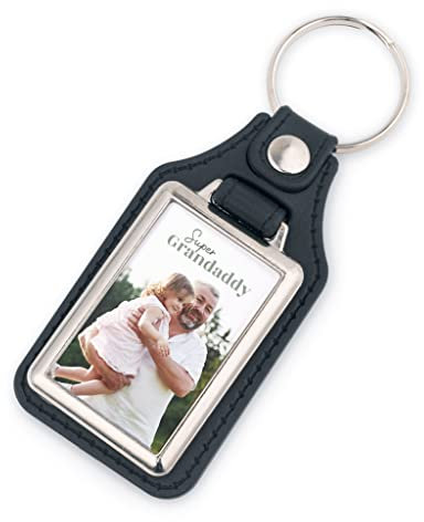 Wanapix | Porte-clés Photo Personnalisé | Porte-clés Personnalisable en Couleur pour Hommes et Femmes | Cadeau original | Simili-cuir (Synthétique)