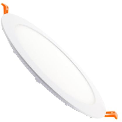 LEDKIA LIGHTING - LED Einbaustrahler Rund SuperSlim | 20W Leistung | 1530 lm Lichtstrom | Ø 240 mm | Aluminium | Ersetzt 150W Leuchten | 5000K Kaltweiß, Aluminium