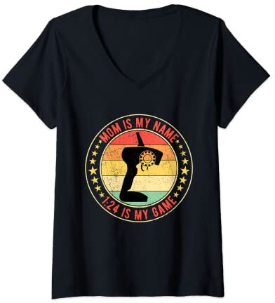Damen Slotcar Rennen RC Auto Drag Rennen Mom 1:24 Is My Game T-Shirt mit V-Ausschnitt