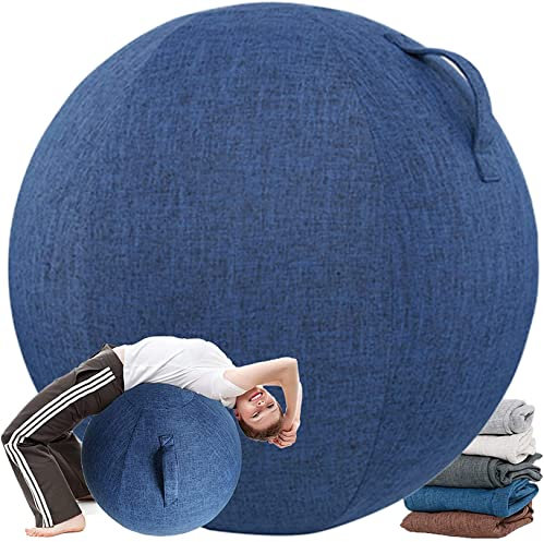 WoCOyo Yoga Ball HüLle 55/65/75 cm Gymnastikball hüLle für Sitzball Fitness Ball Faltbare SitzbäLle rutschfest StoffüBerzug für Fitnessball Pilates BüRoball Balanceball,001,75CM
