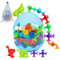 Jouets à Ventouses Silicone, 45 Pièces Jouets de Bain avec Chaînes pour Enfants de 3 ans, Jouets d' Aspiration Pour Bebe, Cadeaux Montessori Sensoriels pour Les Garçons et Les Filles âgés de 4 à 8 ans