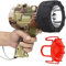 BUYSIGHT Rechargeable Spotlight Flashlight,1200 lumens Hand held Spotlight Waterproof Flashlight Hunting Lamp with red Filter (Camouflage Grey)