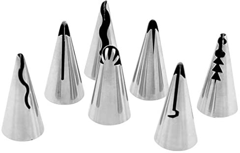 Haidong Lot de 7 douilles russes en acier inoxydable pour décoration de gâteaux, desserts, pâtisseries