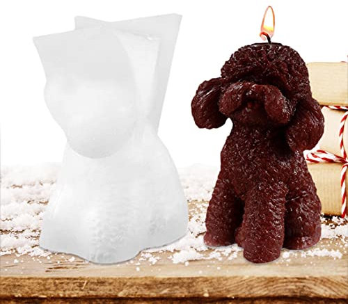 Dous Silikonform In Hundeform, Stereotier, Hund, Kerze, Seifenform, Lebensmittelqualität, Silikon, Kerzenform, Handgefertigte -Formen, Fudge, Schokolade, Kuchen, Backform