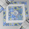 PETTI Artigiani Italiani - Accessori Tessili da Cucina, Centrotavola Moderno 90x90 cm in Microfibra, Tovaglia Centro Tavola Elegante in Stampa Digitale Vietri Blu, 100% Made in Italy