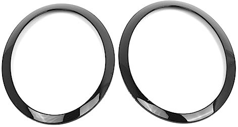 Shkalacar 1 Paar Scheinwerfer Zierringe OEM 63126917835 63126917836, Ersatz für BMW Mini Cooper One R50 R52 R53 2001–2006, Schwarz