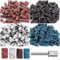 Sanding Bands for Nail Drill, 200 Pcs Nail Sanding Bands 80# 120# 180# 240# Grit Colorful with Nail Drill Bit Kit for Nails Art Manicure