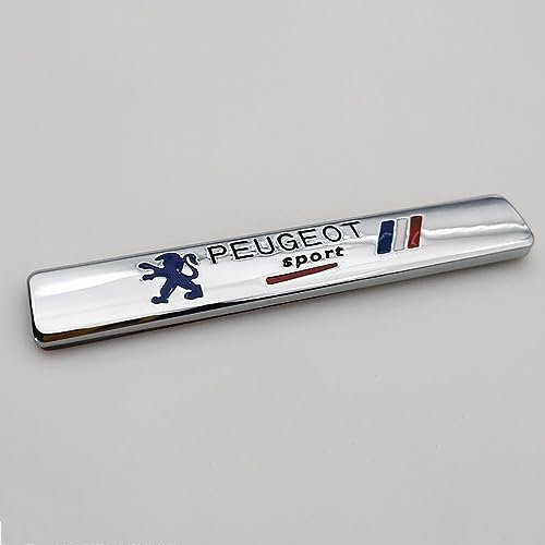 PartyUnix 3D Metall Embleme Sticker Auto Körper KofferraumtüR Chrom Abzeichen Dekoration für Peugeot GT GTI GT Line 508 5008 3008 208 2008 308 206 307 106 108 306 206 208 ufkleber Logo