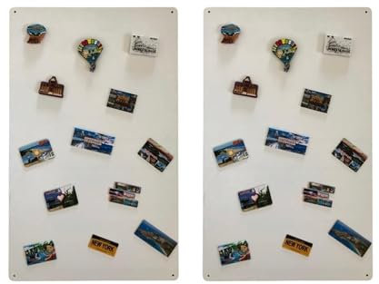 STALFORM 2x Pizarra Magnética para Imanes Blanca 80x50 cm Ideal para Pared Pizarra Magnética de Metal Minimalista y Estilosa Plancha Metalica para Imanes para Hogar, Oficina, Aula