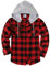 SwissWell Holzfällerhemd Herren Hemd Kariert Langarm Hemdjacke Männer Flanellhemd mit Kapuze Outdoor Holzfäller Jacke Rot M