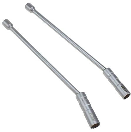 ASOFTY 2 Stück Zündkerzenschlüssel Set, 14mm/16mm 3/8 Dunnwandig Magnetischer Zündkerzenschlüssel, Drehbar Zündkerzenschlüssel Satz Werkzeuge, Universal Zündkerzen Entferner für Autoreparatur