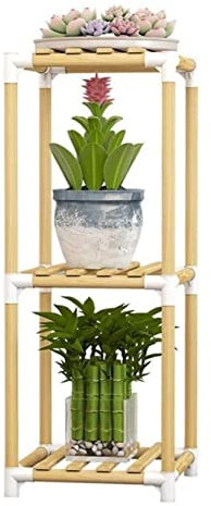 GAOJUNAN Soporte Moderno para Plantas, Estante De Flores Multifuncional De 3 Niveles Estante En Forma De Escalera Soporte para Plantas Ahorre Espacio para El Jardín Soporte Plantas