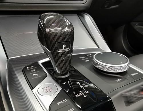 Zorratin Carbon Muster Schaltknauf Abdeckung Schale Sportliche Verkleidung Aufkleber für BMW 2 3 4 G20 G21 G22 G29 G82 G42 F44 2019-2024