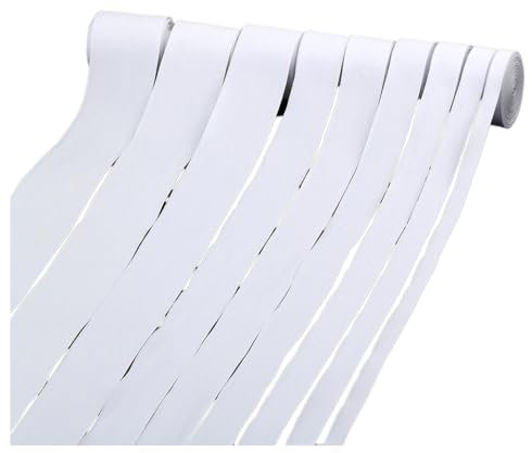 BrightGlow Baumwolle Nahtband 100% Baumwolle Gurtband 10 m Baumwollgewebe aus Leinwandbindung Tape Ribbon Baumwollband Dekoband für DIY Handwerk Nähen Kleidungszubehör Weiß 30MM