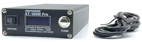Quystetes Antuner AT-100M Pro 100W 1.8MHz-30MHz ATU-100M Sintonizador de Antena QRP CóDigo Morse Medidor SWR Medidor de Potencia para Radio HF