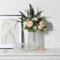 Anquephd Transparenze Zylindrische Vase Modernes Design für Blumenarrangements - Glas Bodenvase - Perfekte Vertikale Dekoration - Hochwertige Blumenvase (Transparenz 19.5 cm)