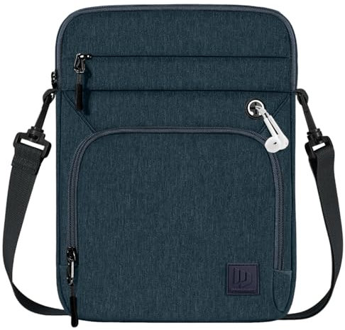 Dadanism 9-11 Zoll Tablet Tasche mit Schultergurt für iPad Pro 11, iPad Air 11, iPad (A16) 11, iPad 10. Gen 10,9, iPad 9/8/7. 10,2, iPad Air 5/4, Galaxy Tab A9+ 11/S9 FE, Tab M11 11, Indigo