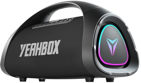 YEAHBOX Sonic Boom MAX 300W Max Large Bluetooth Speaker Loud, Massive Bass, IPX66 Waterproof Party Portable Speaker with Subwoofer/EQ/Fast Charge, Outdoor Wireless Speakers