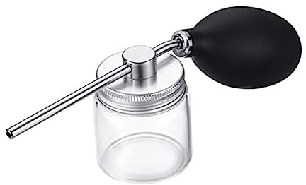 WOFASHPURET Haushaltspulversprayflasche Tragbarer Pulverspender für Haarfasern Professioneller Pulverhalter für Reisen und Friseursalons Gleichmäßige Verteilung für Natürliches