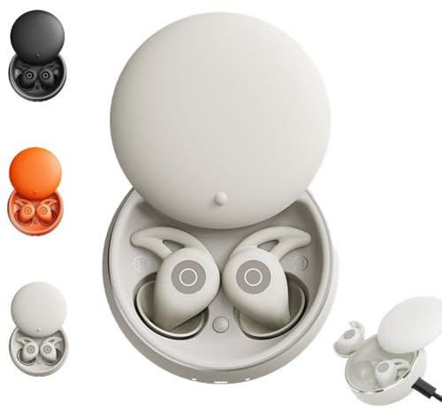 Novonell Snoozepods Pro, Mini Sleep Headphones Wireless Bluetooth Side Sleepers, Anti Snoring Headphones Sleep Pods, Ultra Comfortable & Noise-Free Sleep Sleepbuds With ANC, 24h Battery(White)