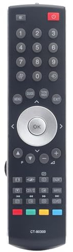 ROLLGAN New CT-90300 Replacement Remote Control Fit for Toshiba TV 32AV503D 32AV504DG 32AV505 32AV505D 32AV505DB 32AV505DG 32AV515D 32AV555D 32AV555DB 32AV555DG 32AV563D 32AV565DG 75010737 19AV505D