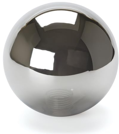 Abat-jour en verre ORION LIGHTSTYLE, G9 avec filetage intérieur, 10 cm, verre de rechange, trou de 22 mm, chrome, reflet fumé gris