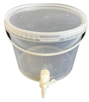 Silplast Gärbehälter 10L Fermentationsbehälter mit Deckel Ablaufhahn Gäreimer Eimer für Bier Wein oder Maische lebensmittelecht ideal für Hobbybrauer transparent