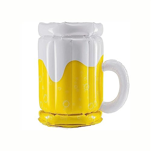 Portable PCV Inflatable Beer Mug Summer Fruit Drinks Cold Bar Outdoor Portable Party Beer Wine Champagne Cocktail Ice Bucket Inflatable Water Bucket Party