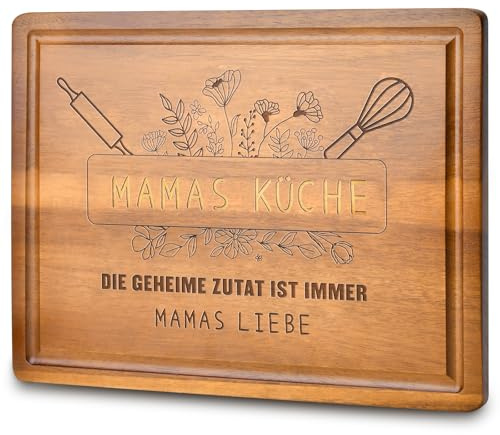 Muttertagsgeschenk,Schneidebrett Holz,Muttertagsgeschenke für Mama Oma | 28*21.5*1,2cm,Muttertag Geschenk für Frauen Zum Geburtstag Weihnachtsg