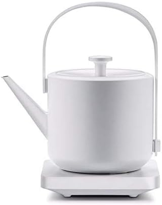Retro Electric Kettle Stainless Steel Household Teapot Commercial Water Boiler Beautiful Teapot with Fast Boil, Auto Shut off and Boil Dry Protection,Quiet,550Ml,1200W (White)