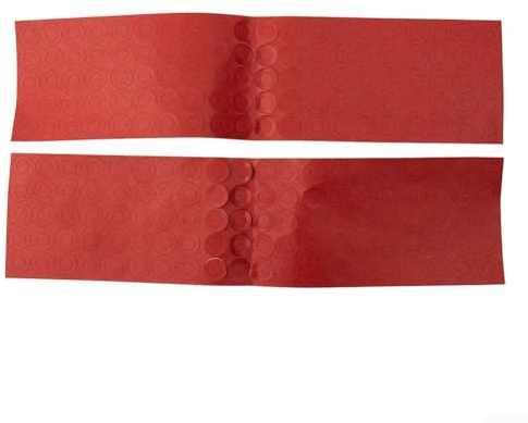 Comgooldool 200-Piece Red Cardboard Battery Insulators for 18650-Cells, Hollow Insulating Gasket Rings, Peel-and-Stick Paper Adhesive-Washers, Non-Conductive Protective Spacer