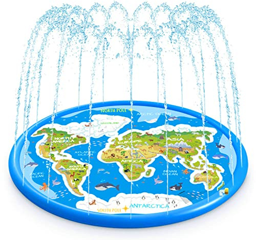 BOCTTCBO 71'' Large Splash Pad for Kids Play & Learning