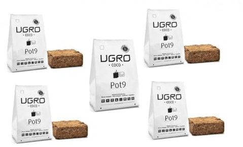 Lot de 5 pots UGRO coco 9 litres