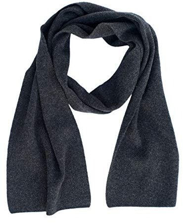 FosterNatur, Damen/Herren Schal glatt, 100% Wolle extrafein (Anthra)