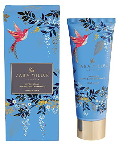 Sara Miller Beauty Everyday Handcreme in Geschenkbox mit Zitronengras, Jasmin und Zedernholz, Blau, 75 ml, Jasmin und Zedernholz, 75 ml (1 Stück)