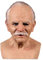 Halloween Old Man Mask, The Elder Old Man Headgear Realistic Silicone Masquerade Full Head Tricky Props, Halloween headdress Real human Horror Wig Party props headgear Dress up, Realistic Wrinkles