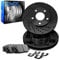R1 Concepts Rear Brakes and Rotors Kit |Rear Brake Pads| Brake Rotors and Pads| Ceramic Brake Pads and Rotors |Hardware Kit |fits 2014-2019 Fiat 500L
