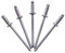 Confezione da 100 rivetti ciechi in acciaio inox 3,2 x 10 mm, testa a cupola, rivetti a pressione, DIN 7337, A2, mandrino scanalato (100, 3,2 x 10 mm)