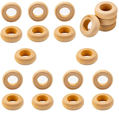 Serviettenringe aus Holz, Sonwaha 20 Stück Handgefertigter Runder Serviettenring für Dinner-Partys Tischdekoration Serviettenringe Natur Holz