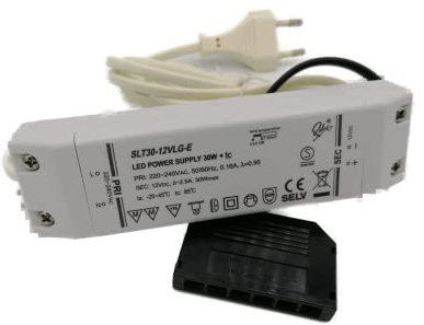 LED Trafo 12V DC 30W Trafo 0-30 Watt Konverter Transformator mit 6-fach Mini Verteiler