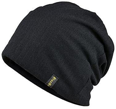 FFWTPY Beanie Mütze für Damen Herren Jersey Baumwoll Mütze Leichte Slouch Hut Schädel Cap Wintermütze für Sport Fitness Laufen Skifahren Radfahren Snowboarden Klettern Training Freizeit (schwarz)
