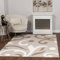 Livabliss Marseille Wohnzimmer Teppich Modern - Abstrakt Design in Marmor Optik 120x170 cm für Wohnzimmer, Esszimmer, Schlafzimmer - Weicher Kurzflor in Beige, Braun, Weiß
