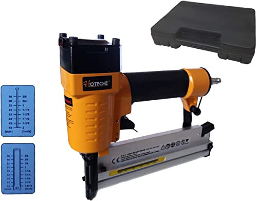 Chiodatrice Pneumatica 2 in 1 Pistola Chiodatrice ad Aria Compressa Puntatrice Spillatrice Graffettatrice Pneumatica Doppia Funzione in Valigetta