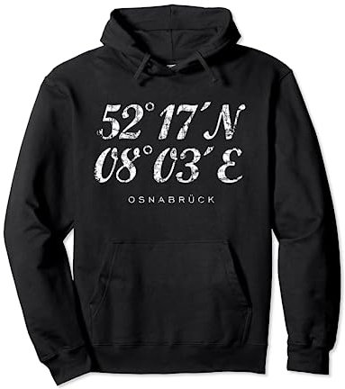 Osnabrücker Koordinaten (Vintage Weiß) Osnabrück Pullover Hoodie