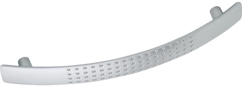 Sun Chain Griff Paris LA 128mm - Designer Möbelgriff Breite 160mm - Bogengriff für Schränke und Schubladen, Zinkdruckguss verchromt matt