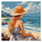 cukol cukol Strand Kreuzstich Set Vorgedruckt, Stickvorlagen Stickbilder Vorgedruckt Kreuzstich Stickpackungen Stickpackung Cross Stitch Embroidery Kit Stickset Sticken Set für Erwachsene Anfänger