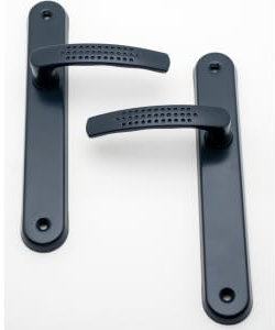 Quincadeco Poignée de porte intérieure Elona gris RAL 7016 sans trou